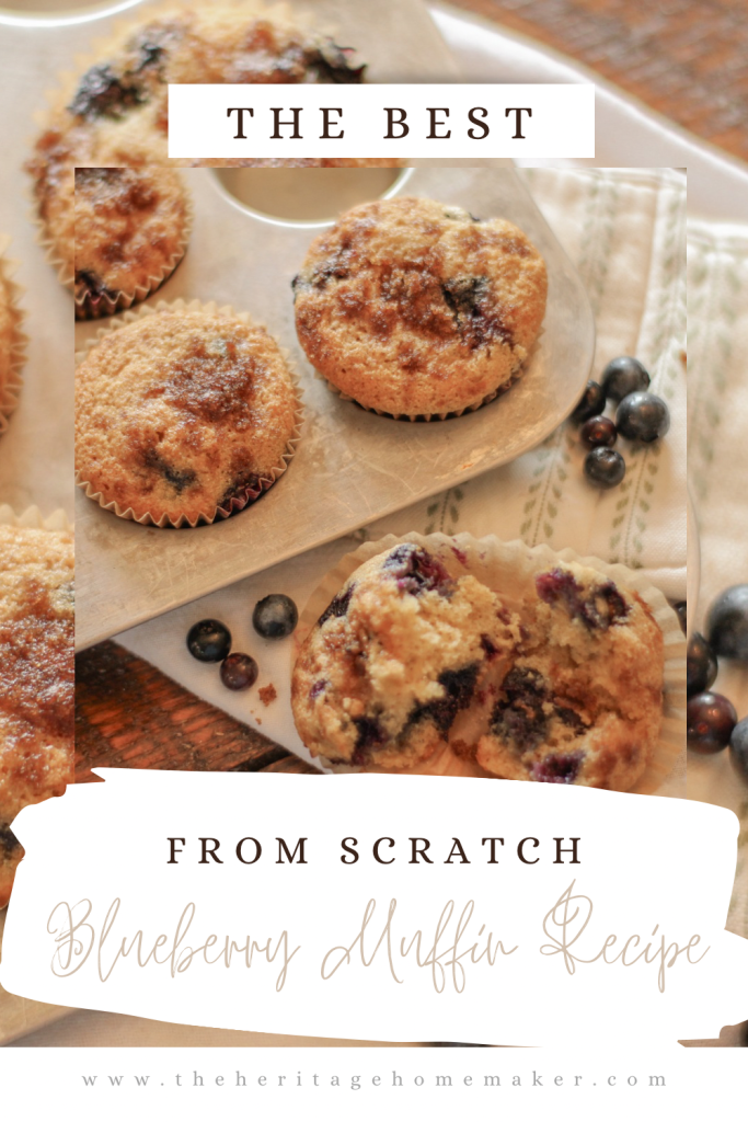 The Best, Easy Blueberry Muffins With Streusel Topping Pinterest graphic