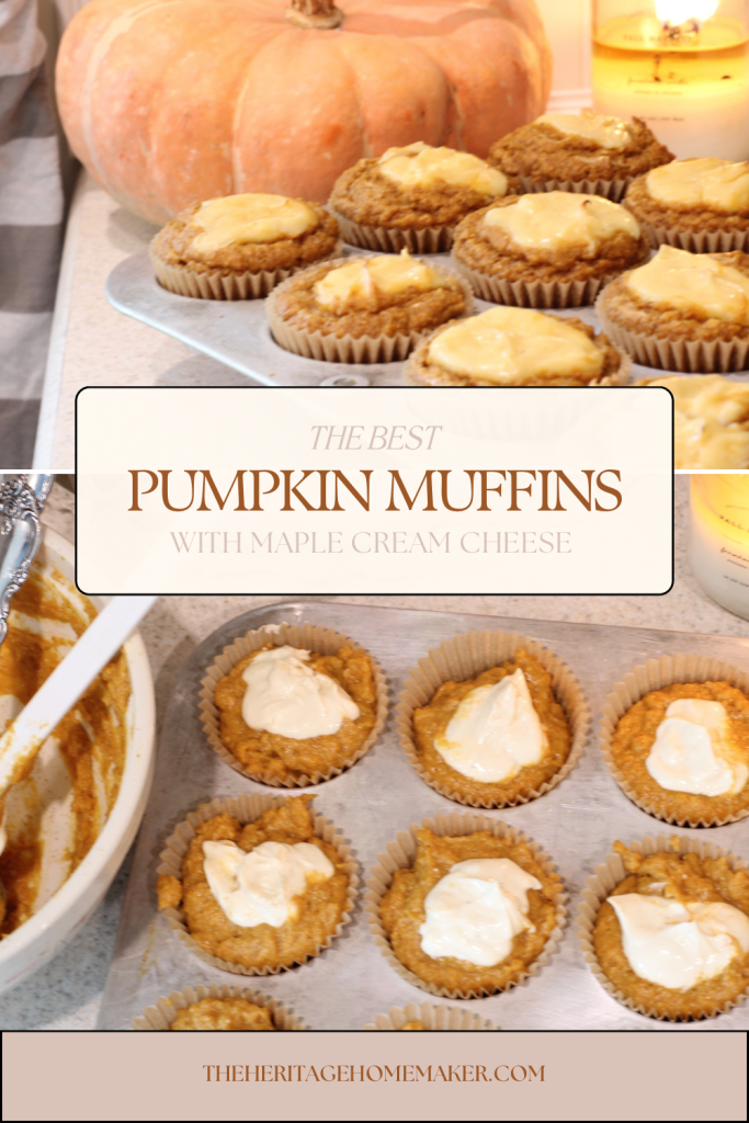 The best pumpkin muffins with maple bream cheese Pinterest graphic